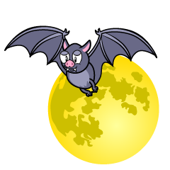 Bat and Moon