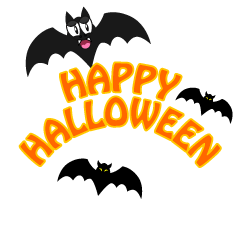 Bats with Happy Halloween
