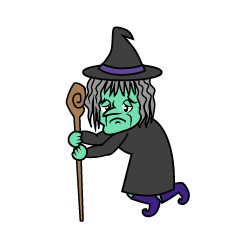 Witch with Cane
