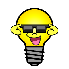 Light Bulb with Sunglasses