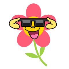 Flower with Sunglasses