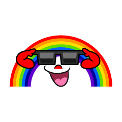 Rainbow with Sunglasses