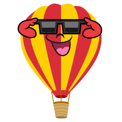 Hot Air Balloon with Sunglasses