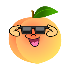 Peach with Sunglasses