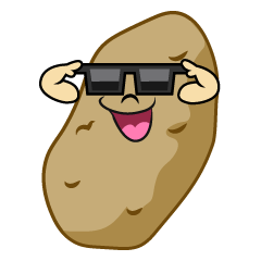 Potato with Sunglasses