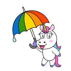 Unicorn with Umbrella