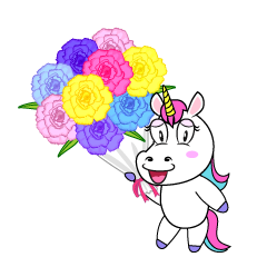 Unicorn with Bouquet