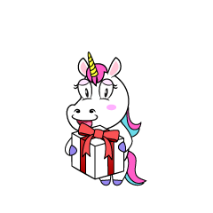 Unicorn with Present