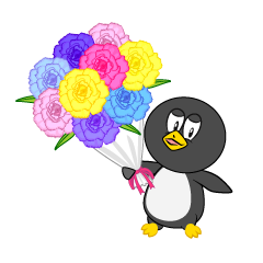 Penguin with Bouquet