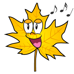 Singing Yellow Fall Leaf