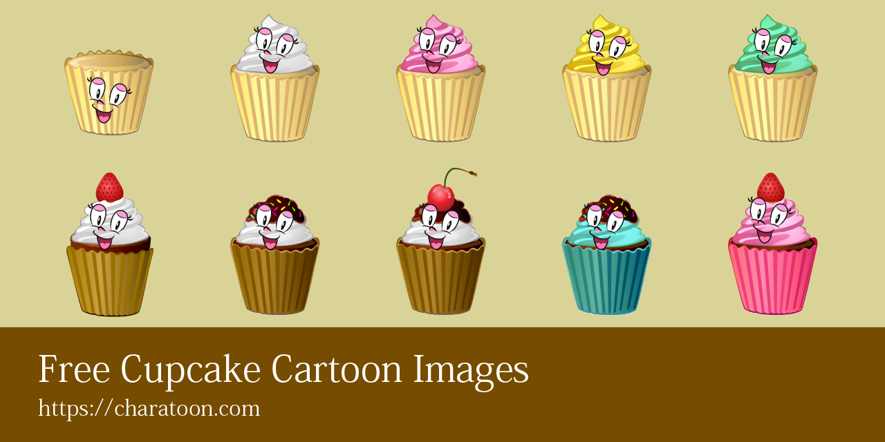 Free Cupcake Cartoon Characters Images | Charatoon