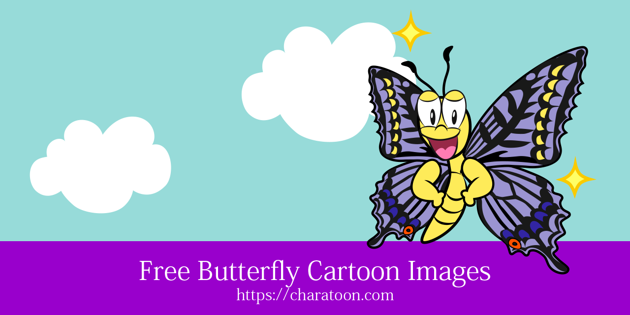 Free Butterfly Cartoon Characters Images | Charatoon