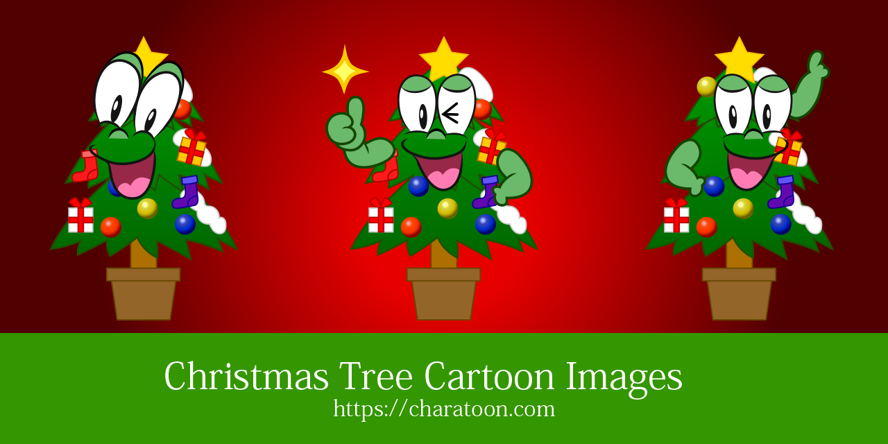 Free Christmas Tree Cartoon Characters Images | Charatoon