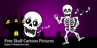 Cartoon Skull and Skeleton Clipart