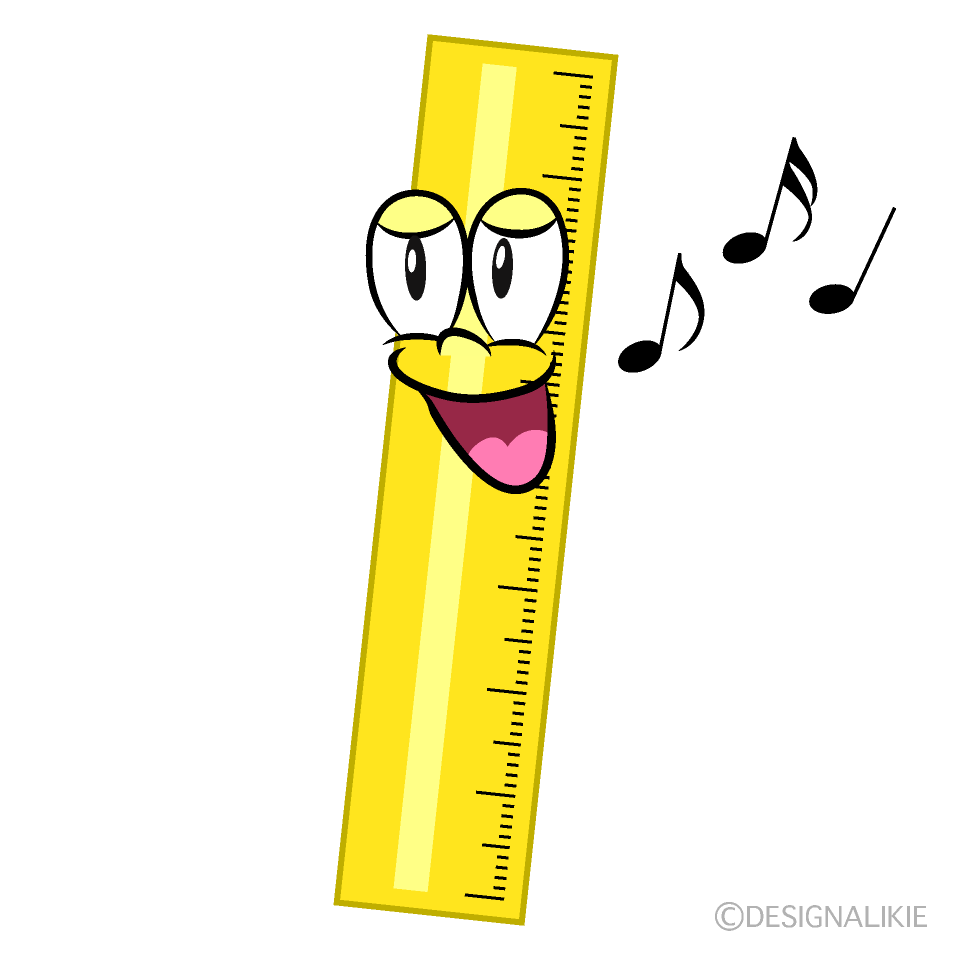 Singing Ruler Cartoon Character Image