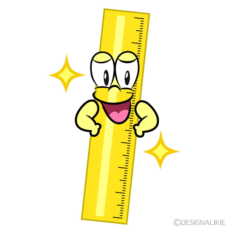 Glitter Ruler Cartoon Character Image