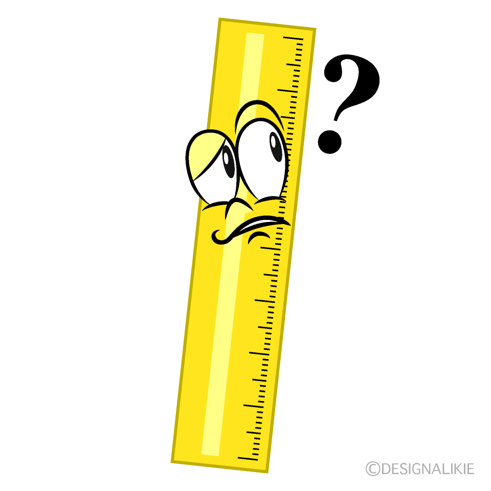 Thinking Ruler Cartoon Character Image