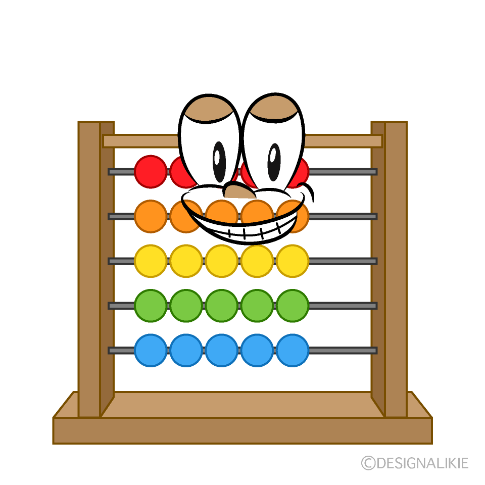 Grinning Abacus Cartoon Character Image