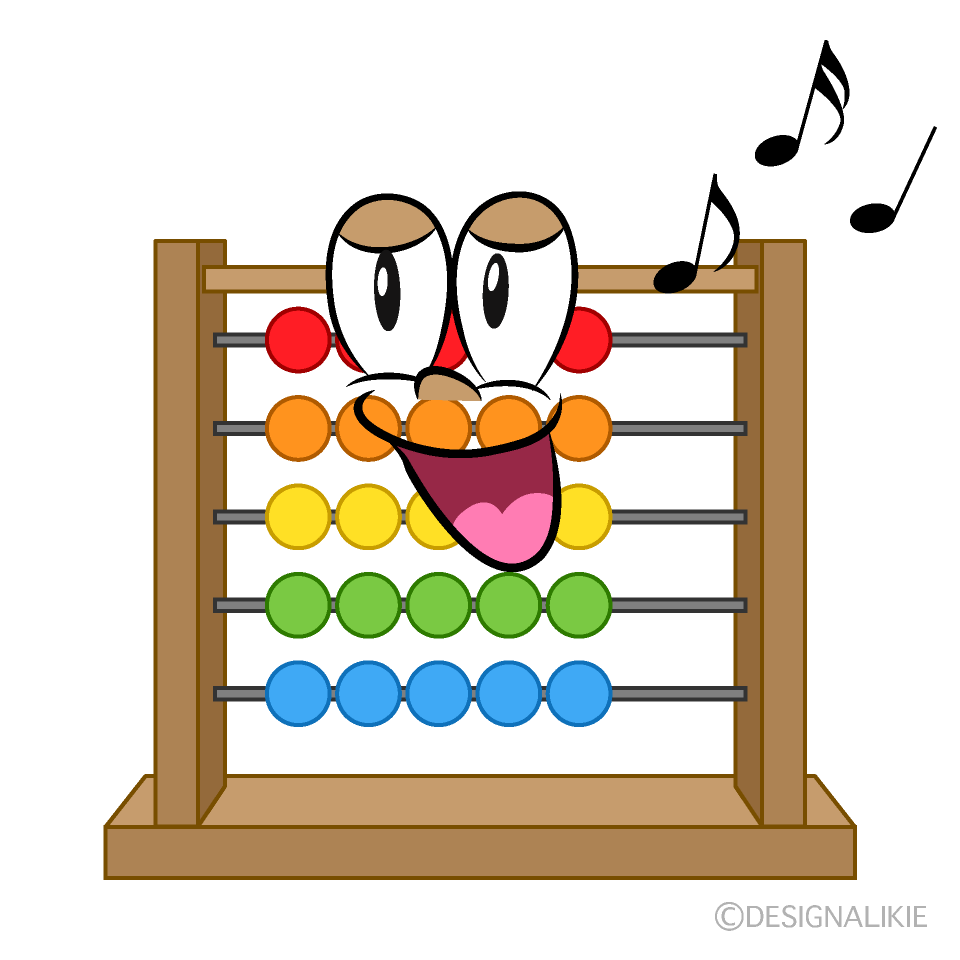 Singing Abacus Cartoon Character Image