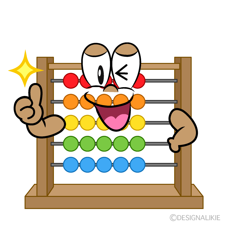 Thumbs up Abacus Cartoon Character Image