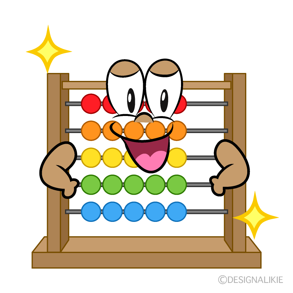 Glitter Abacus Cartoon Character Image