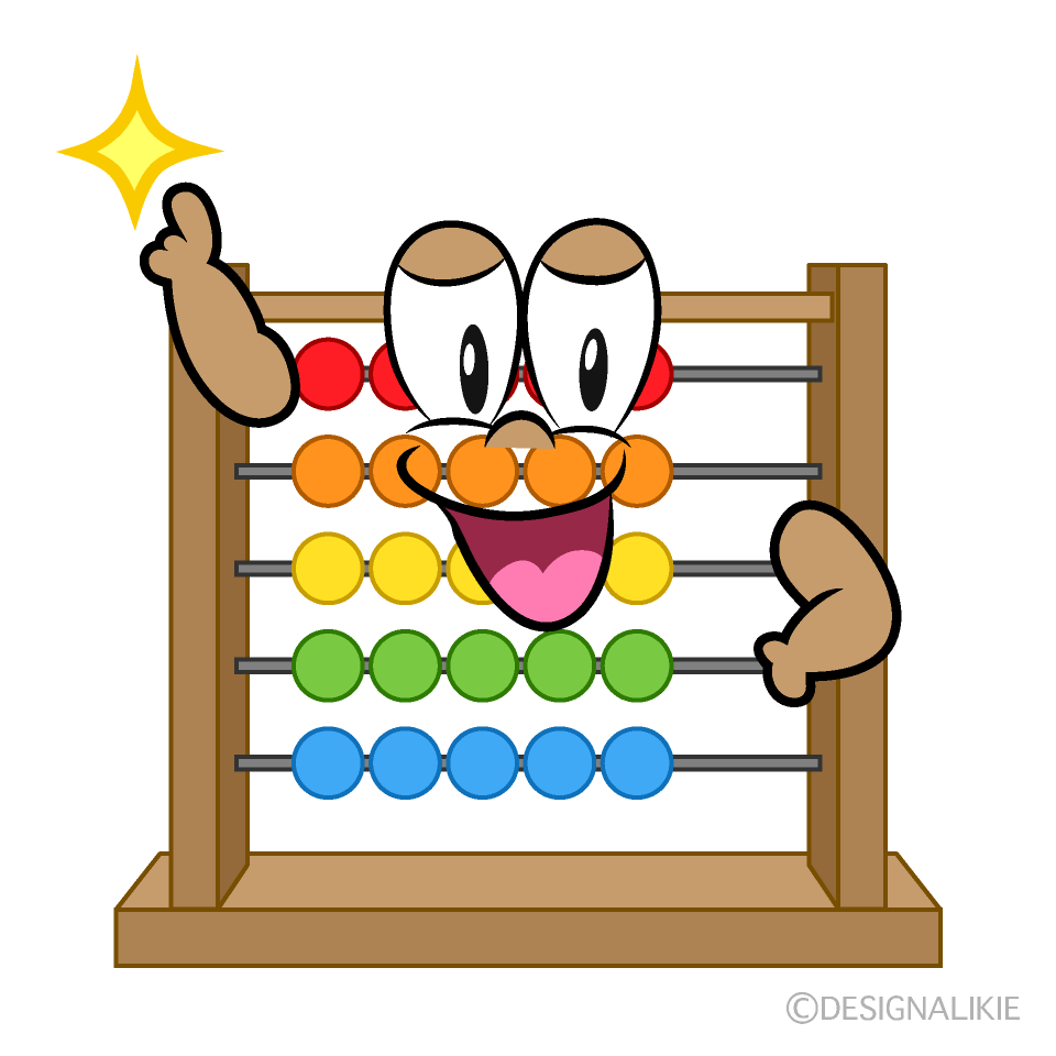 Posing Abacus Cartoon Character Image