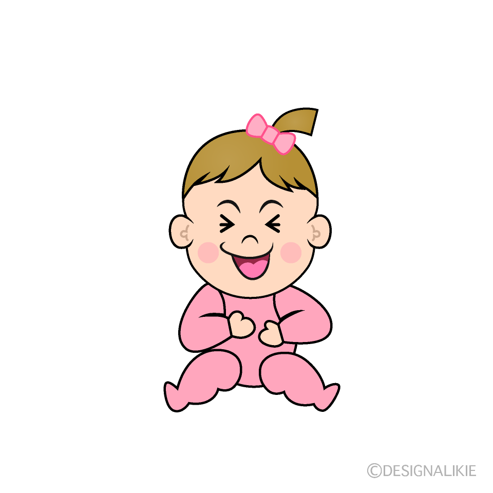 Free Laughing Baby Girl Cartoon Image｜Charatoon