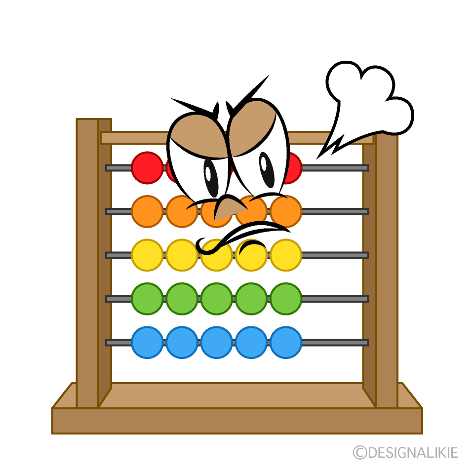 Angry Abacus Cartoon Character Image