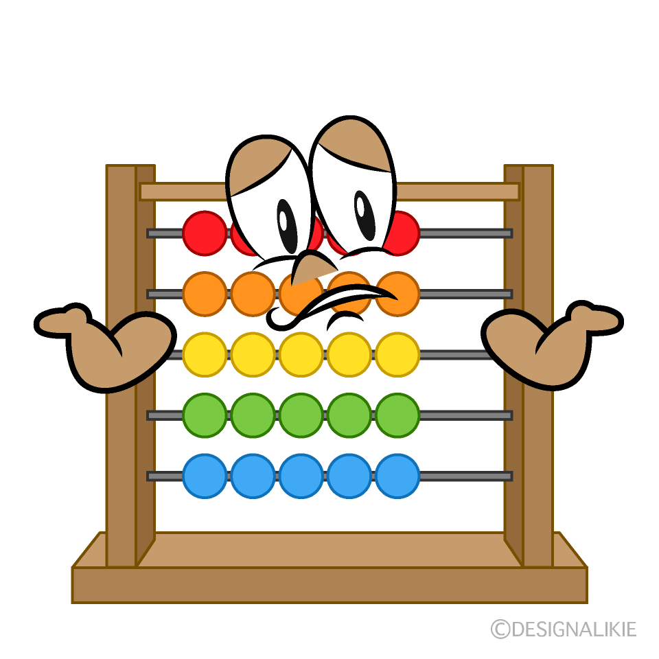 Troubled Abacus Cartoon Character Image