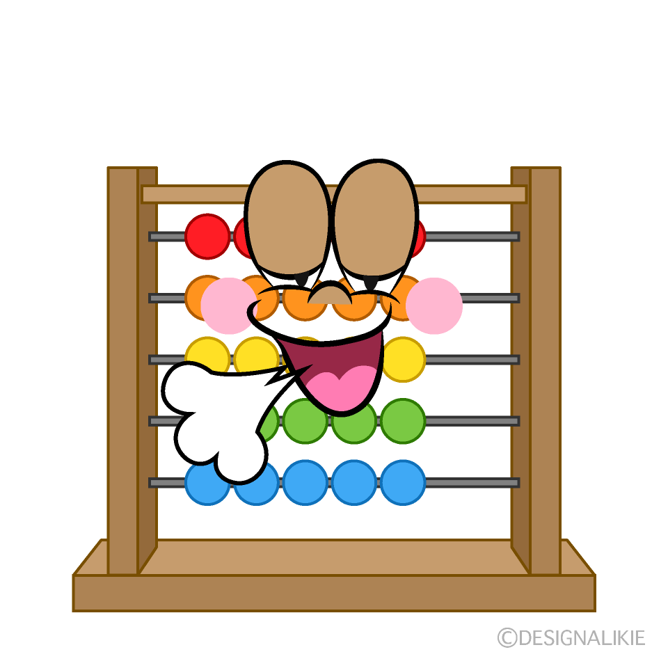 Relaxing Abacus Cartoon Character Image