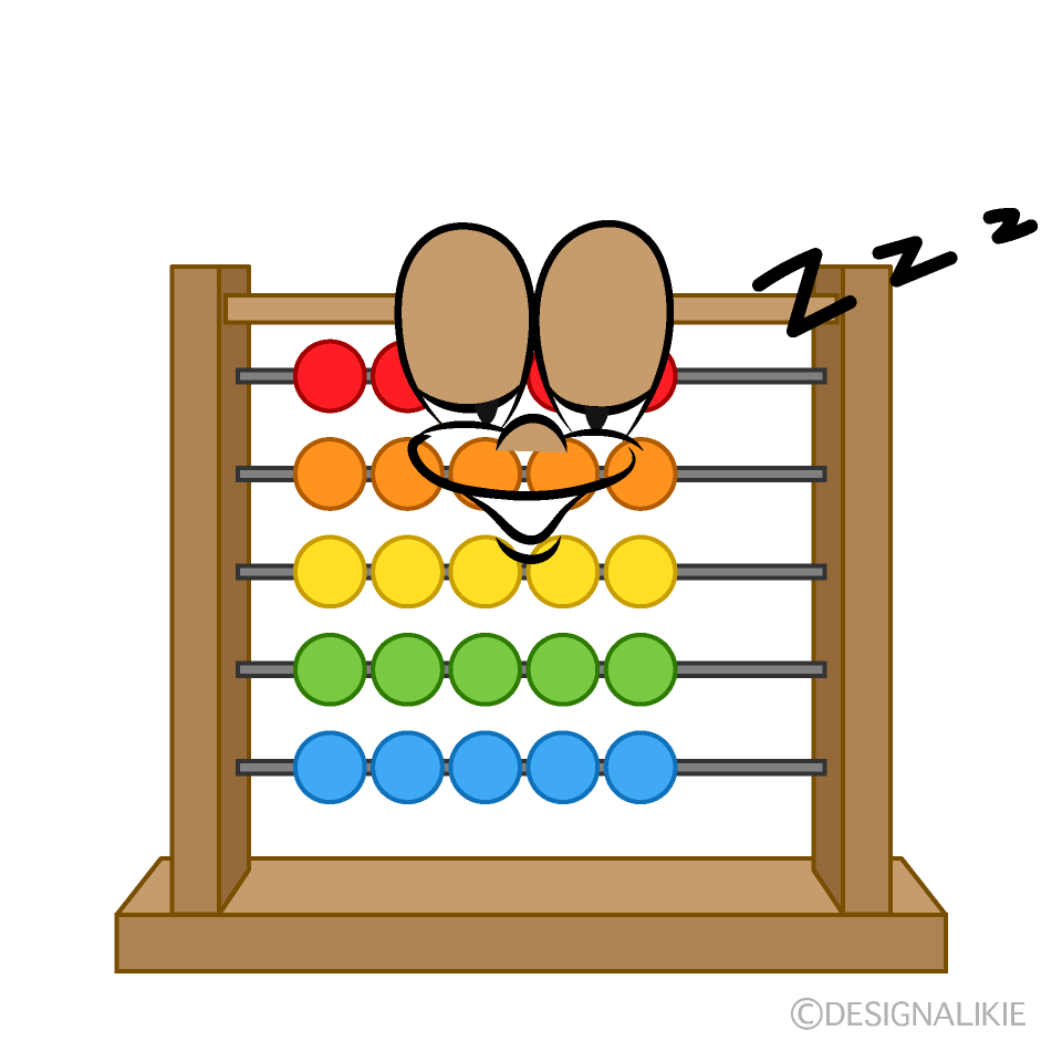 Sleeping Abacus Cartoon Character Image