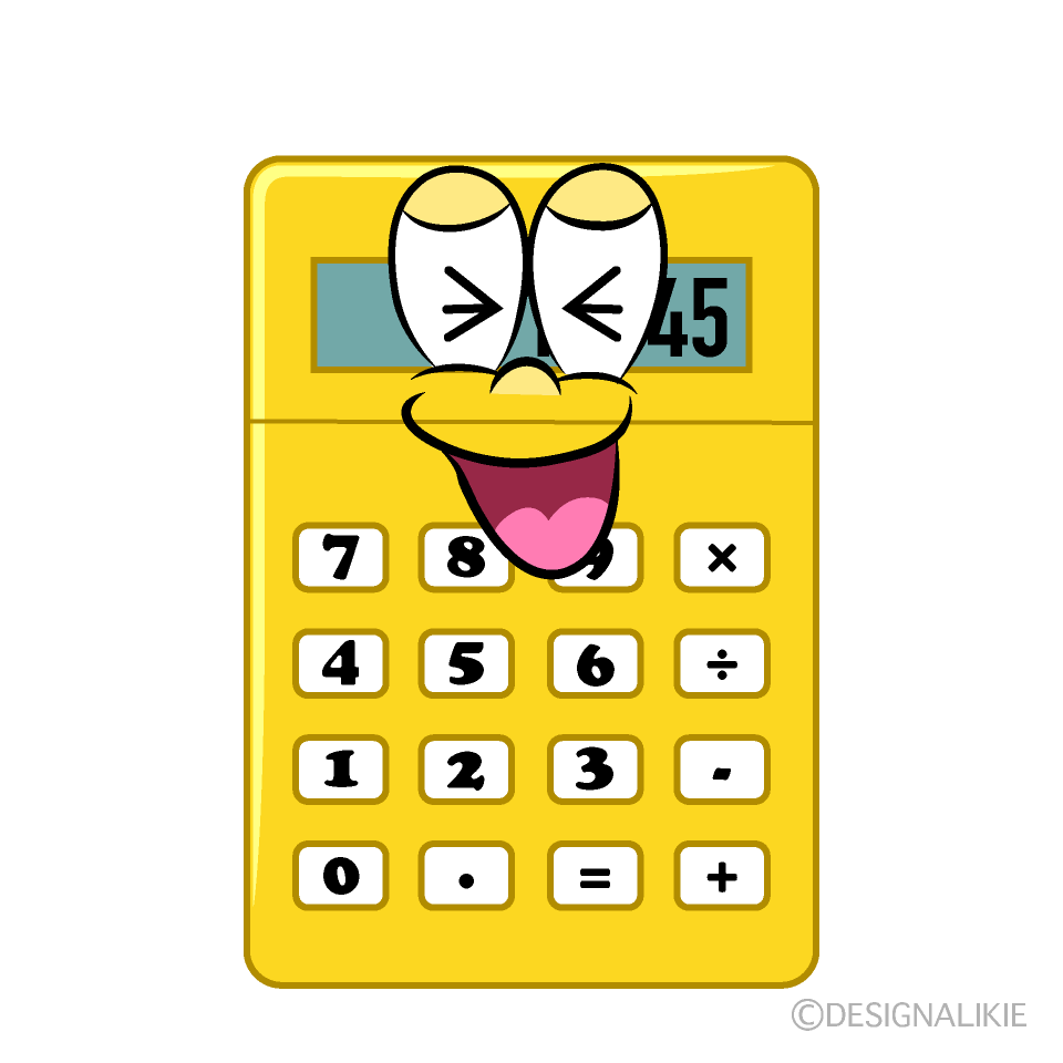 Laughing Calculator Cartoon Character Image