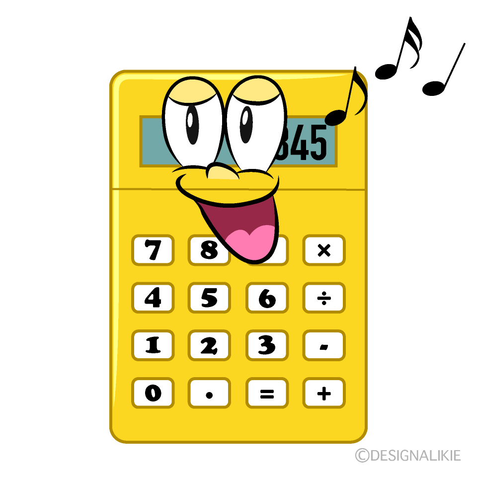 Singing Calculator Cartoon Character Image