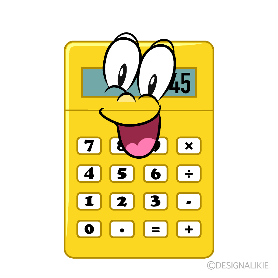 Surprising Calculator Cartoon Character Image