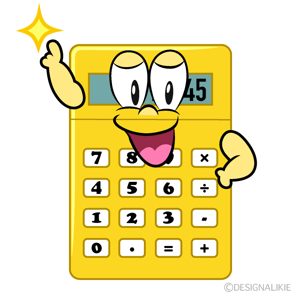 Posing Calculator Cartoon Character Image