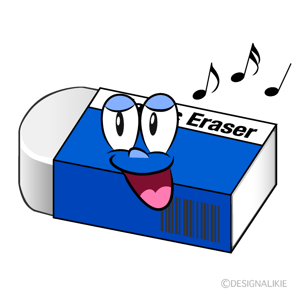 Singing Eraser Cartoon Character Image