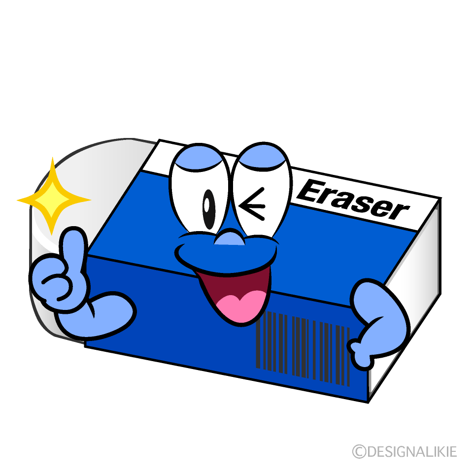 Thumbs up Eraser Cartoon Character Image