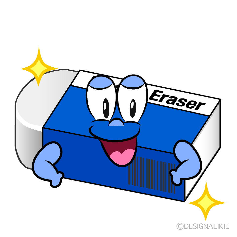 Glitter Eraser Cartoon Character Image