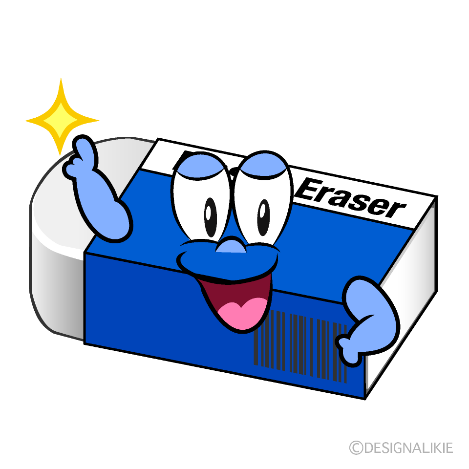 Posing Eraser Cartoon Character Image