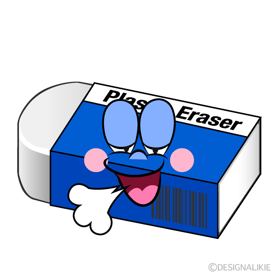 Relaxing Eraser Cartoon Character Image