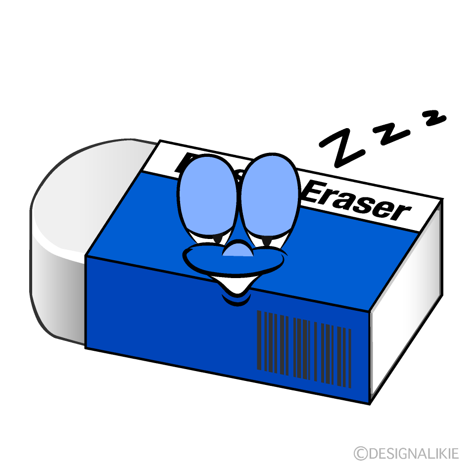 Sleeping Eraser Cartoon Character Image