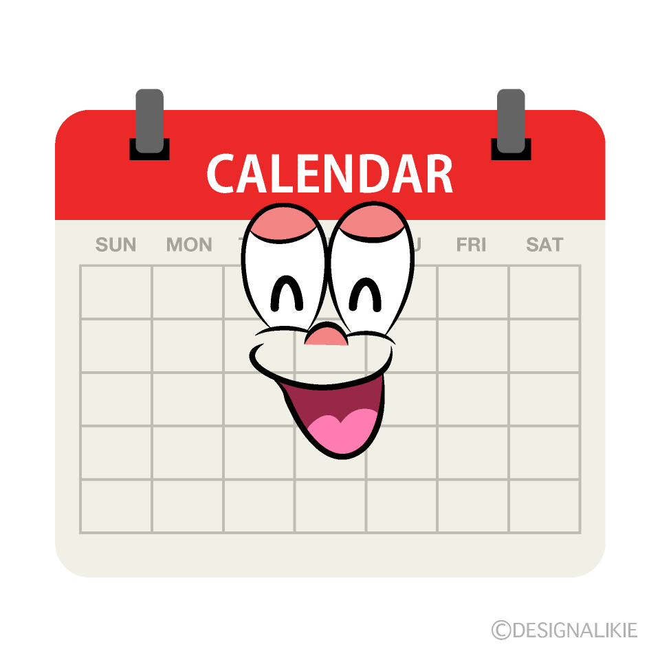 Smiling Calendar Cartoon Character Image