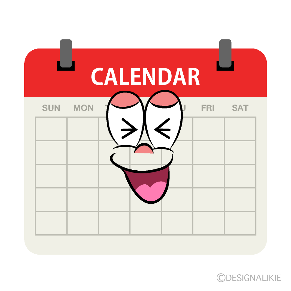 Laughing Calendar Cartoon Character Image