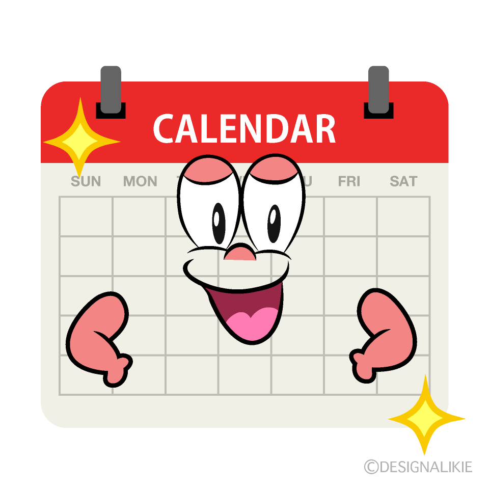 Glitter Calendar Cartoon Character Image