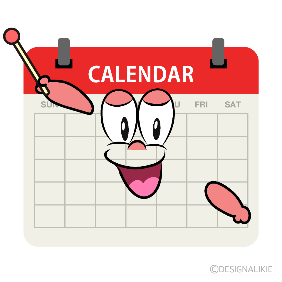 Speaking Calendar Cartoon Character Image