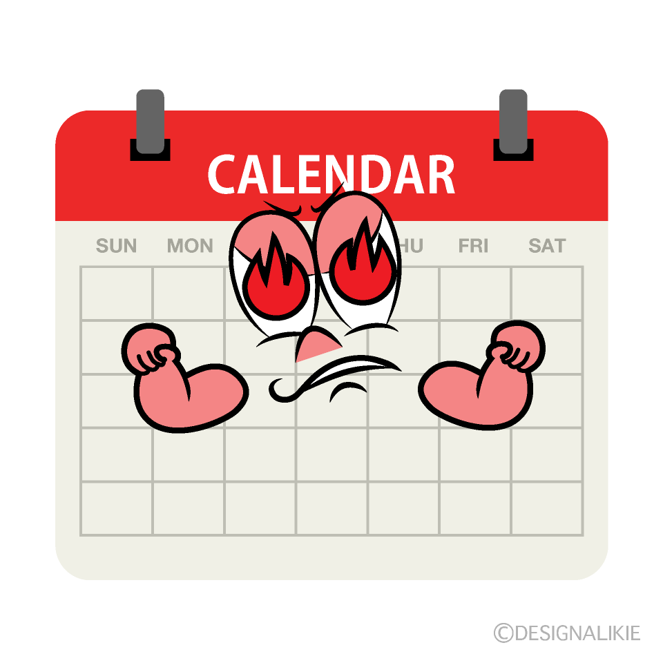 Enthusiasm Calendar Cartoon Character Image