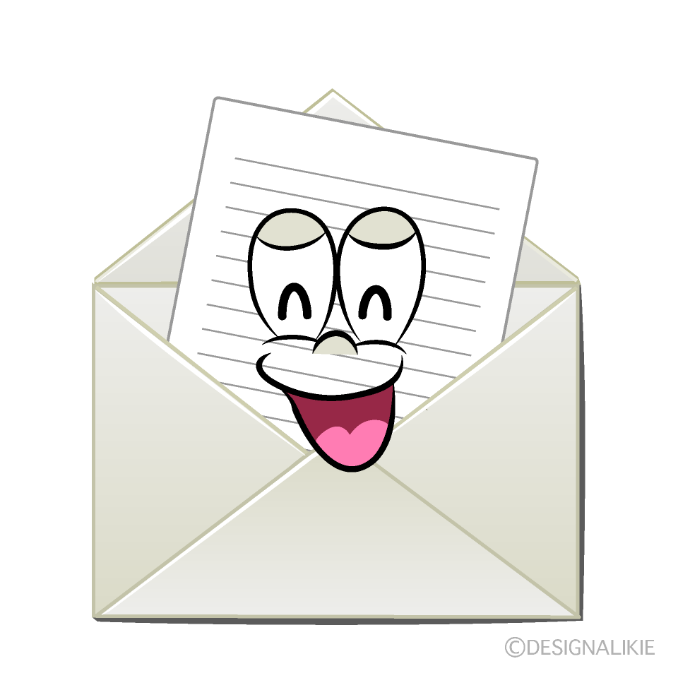 Smiling Letter Cartoon Character Image