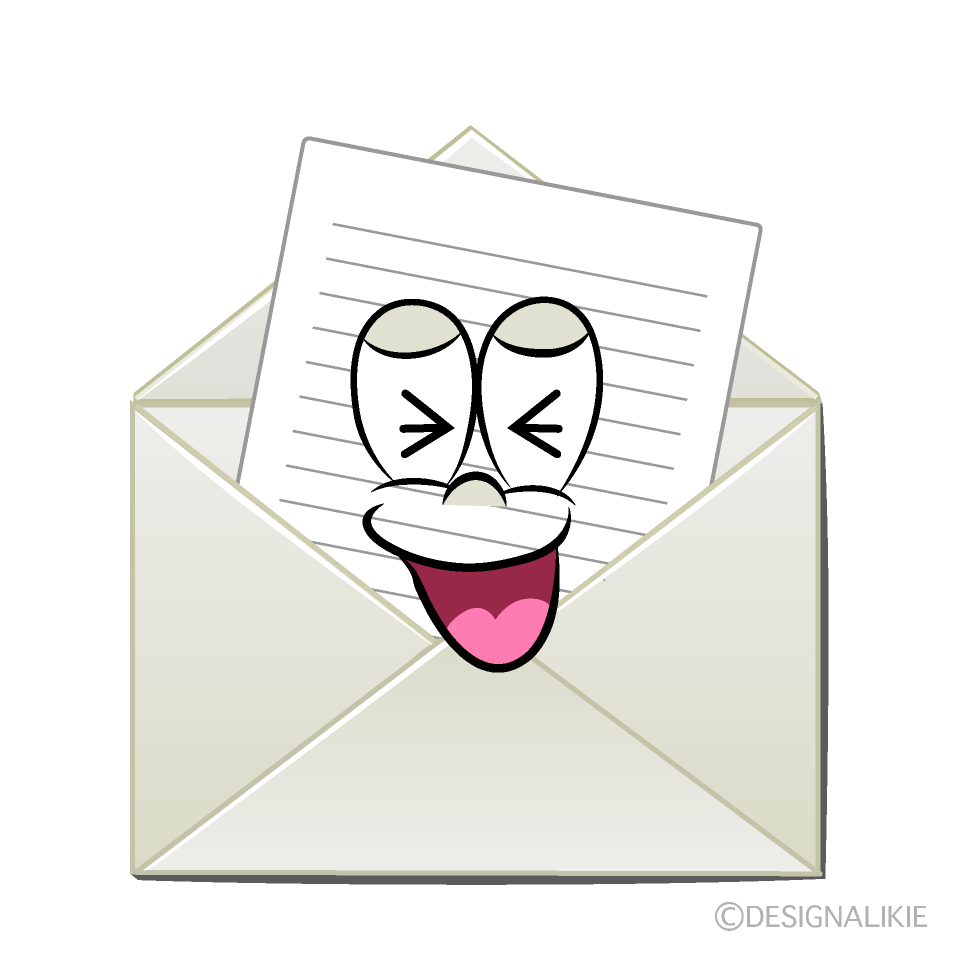 Laughing Letter Cartoon Character Image