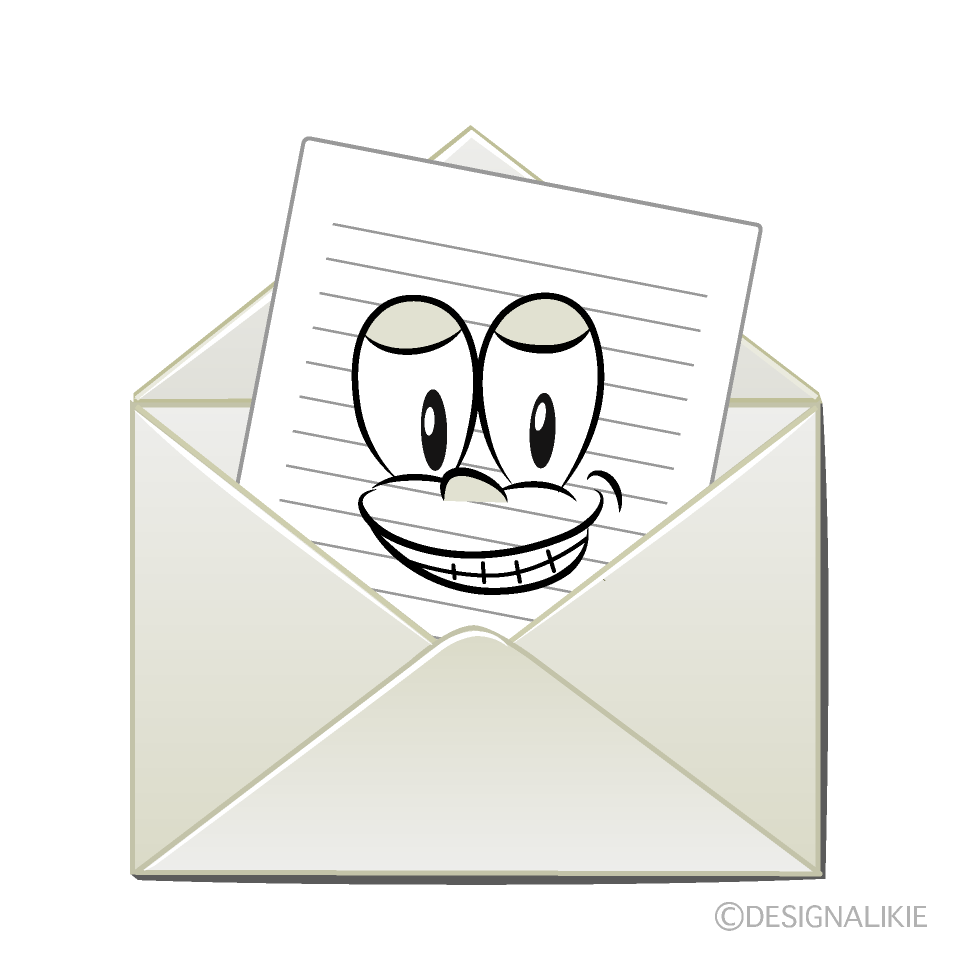 Grinning Letter Cartoon Character Image