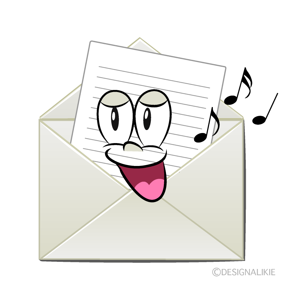 Singing Letter Cartoon Character Image